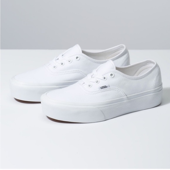 white platform vans